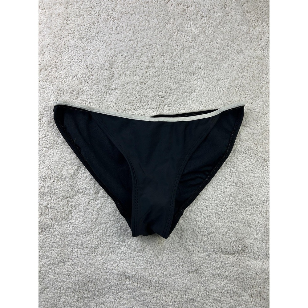 Op Bikini Bottom Womens Smallβ Black White Swim Briefs Lined Nylon Spandex Beach